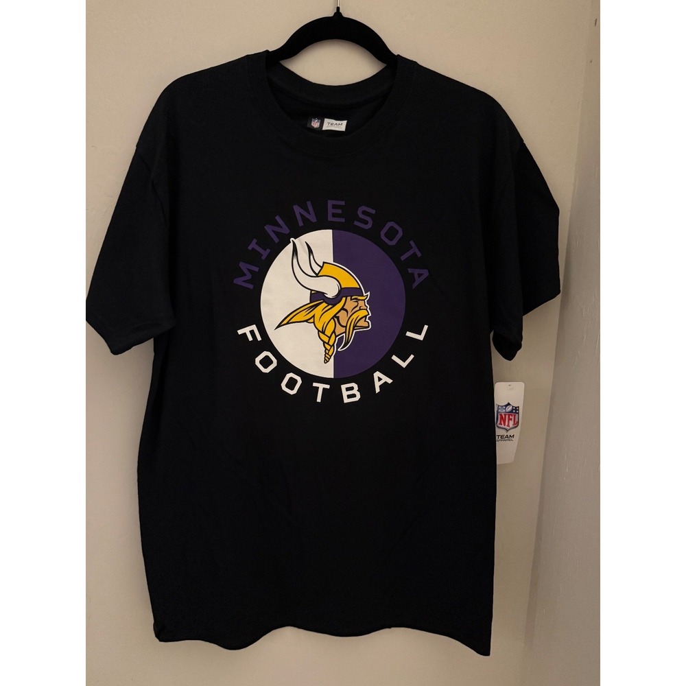 Minnestoa Vikings Men's NFL Team Apparel Split Logo T-Shirt Size Large-NWT